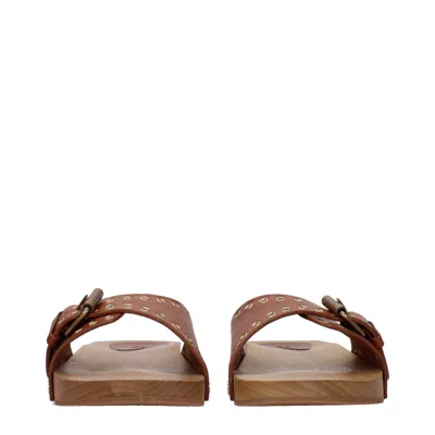 Isabel Marant Studded Leather Slipper In Pattern
