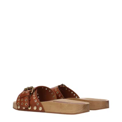 Isabel Marant Studded Leather Slipper In Pattern