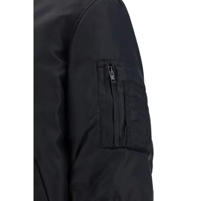 Moschino Quilted Polyamide Bomber Jacket In Black