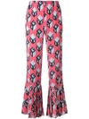 GUCCI Gucci Wallpaper print cropped trousers,DRYCLEANONLY