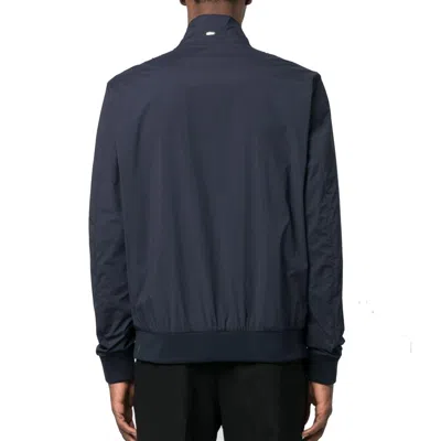 Herno Polyester Bomber Jacket In Blue