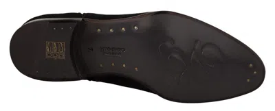 Dolce & Gabbana Black Leather Fur Men Chelsea Boots Shoes In Black