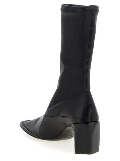 Jil Sander Stretch Nappa Leather Boot In Black
