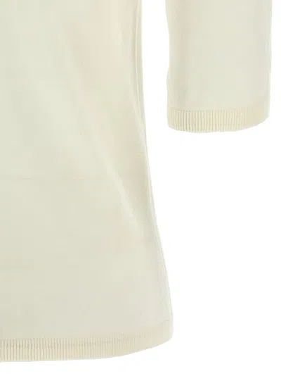 Max Mara Short-sleeved Knitted Pullover In White