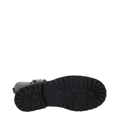 Off-white Woman Boot Black Size 8 Leather In Black