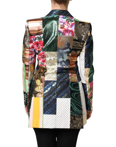 Dolce & Gabbana Floral Patchwork Jacquard Blazer In Multi