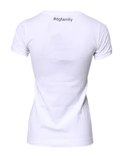 Dolce & Gabbana Graphic Patch Cotton T-shirt In White