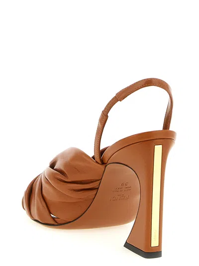 Fendi Arco Slingback Heel In Brown