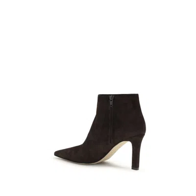 The Row Squared Toe Nappa Leather Ankle Boots In Brown