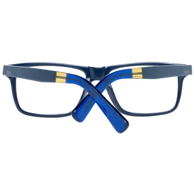 Tod's To-1035267-1-fbb-65 Plastic Rectangle Eyeglasses In Blue