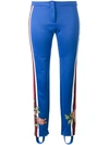 GUCCI stirrup floral track pants,POLYESTER55%