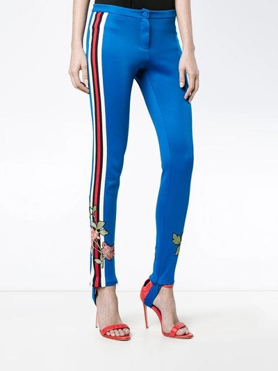 Shop Gucci Stirrup Floral Track Pants