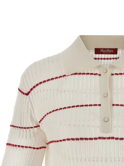 Max Mara Studio Polo Shirt In White