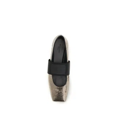 Givenchy Sliced Square Ballerinas In Textured Leather In Multi