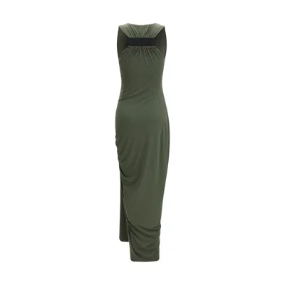 Coperni Draped Polyester Dress In Green