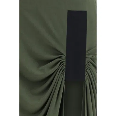 Coperni Draped Polyester Dress In Green