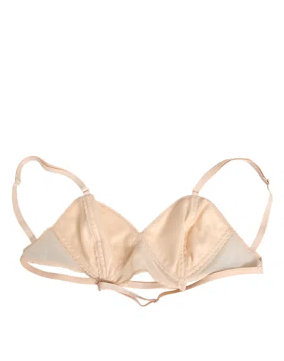 Dolce & Gabbana Triangle Soft Cup Soft Cup Bra In Neutral