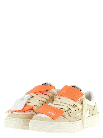 Off-white Perforated Leather Sneaker In Neutral