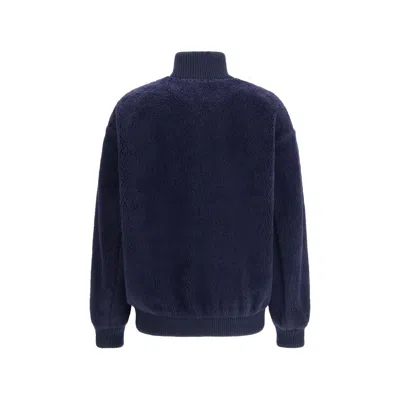 Prada Fleece Jacket In Blue