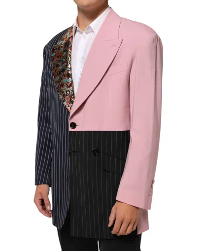 Dolce & Gabbana Multicolor Patchwork Single Breasted Blazer In Multi