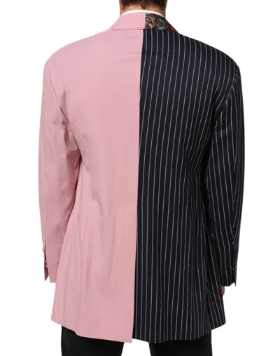 Dolce & Gabbana Multicolor Patchwork Single Breasted Blazer In Multi