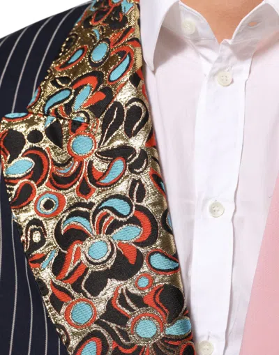 Dolce & Gabbana Multicolor Patchwork Single Breasted Blazer In Multi