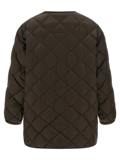 Max Mara Quilted Diamond-patterned Polyamide Down Jacket In Brown