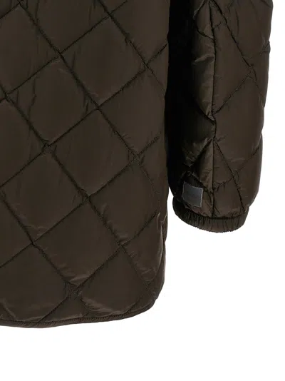 Max Mara Quilted Diamond-patterned Polyamide Down Jacket In Brown