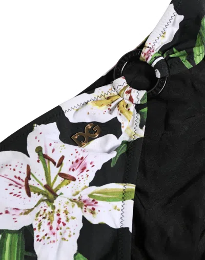 Dolce & Gabbana Lily-print Bikini Bottom In Multi