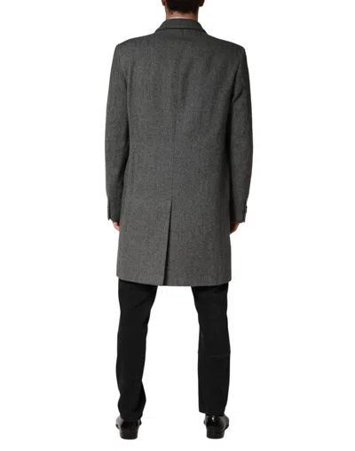 Dolce & Gabbana Wool-blend Single-breasted Coat In Gray