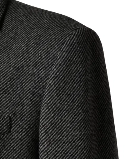 Dolce & Gabbana Wool-blend Single-breasted Coat In Gray