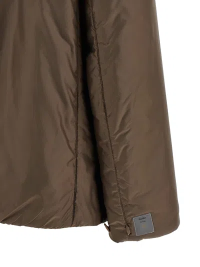 Max Mara The Cube Greenh Drawstring Hooded Jacket In Brown