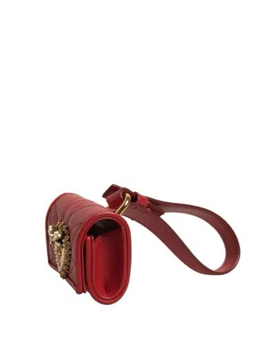 Dolce & Gabbana Devotion Card Case In Red