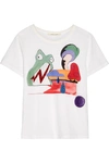 Marc Jacobs Embellished Printed Cotton-jersey T-shirt