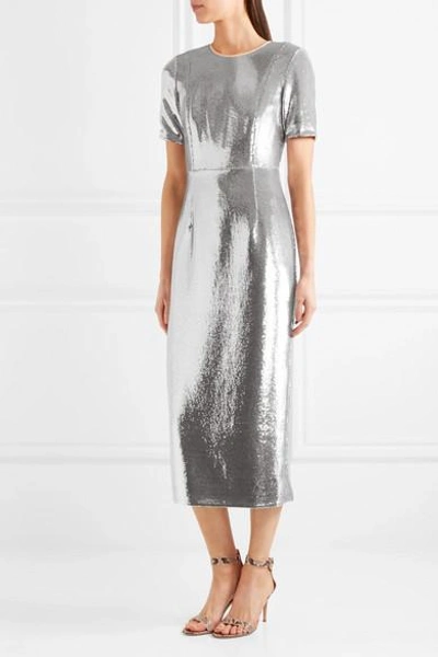 Shop Diane Von Furstenberg Sequined Tulle Midi Dress