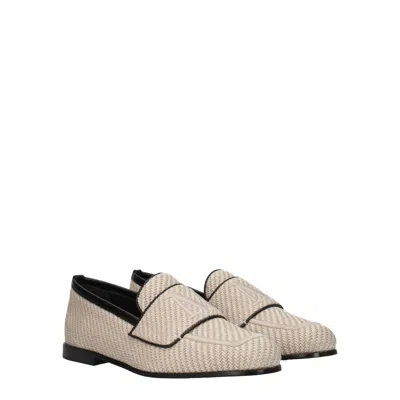 Max Mara Textured Fabric Loafer In Multi