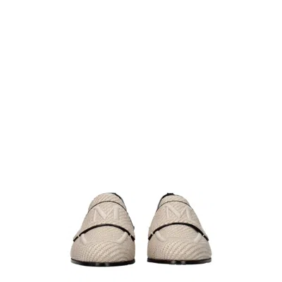 Max Mara Textured Fabric Loafer In Multi