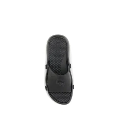 Versace Nettuno Medusa Head Open-toe Sliders In Black