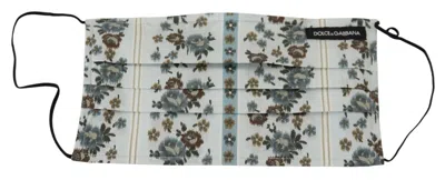 Dolce & Gabbana Floral Cotton Pleated Scarf In Multi
