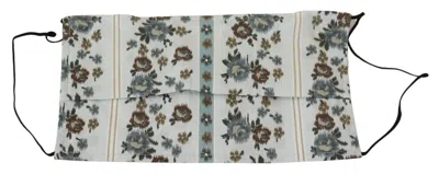 Dolce & Gabbana Floral Cotton Pleated Scarf In Multi