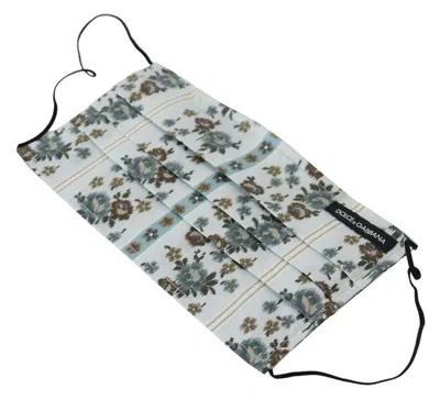Dolce & Gabbana Floral Cotton Pleated Scarf In Multi