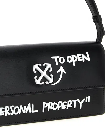 Off-white Jitney Shoulder Bag In Black