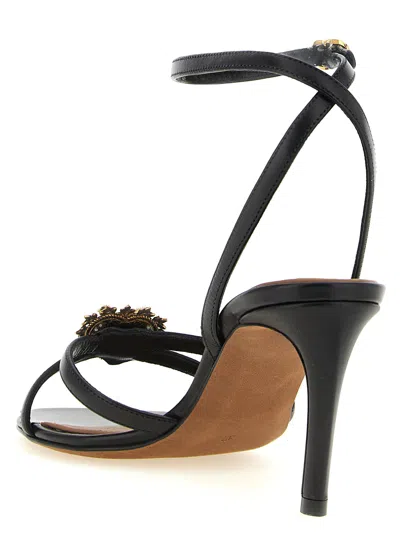 Dolce & Gabbana Devotion Pump Sandals In Black