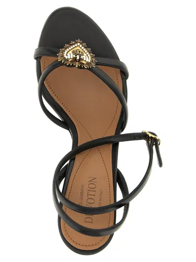 Dolce & Gabbana Devotion Pump Sandals In Black