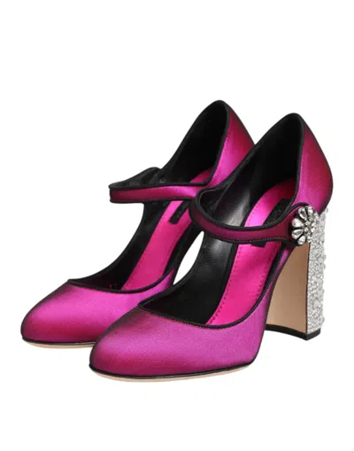 Dolce & Gabbana Strass-embellished Mary Jane Heel In Multi