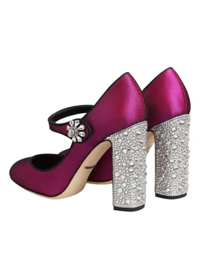 Dolce & Gabbana Strass-embellished Mary Jane Heel In Multi