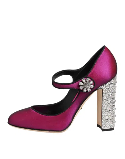 Dolce & Gabbana Strass-embellished Mary Jane Heel In Multi