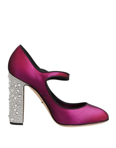 Dolce & Gabbana Strass-embellished Mary Jane Heel In Multi