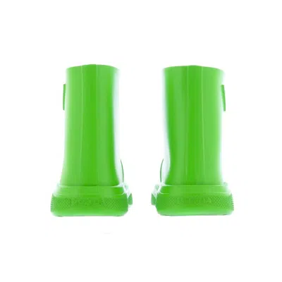 Prada Bicolor Rubber Rain Boots In Green