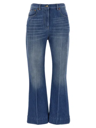 Valentino Garavani Flared Denim Jeans In Blue